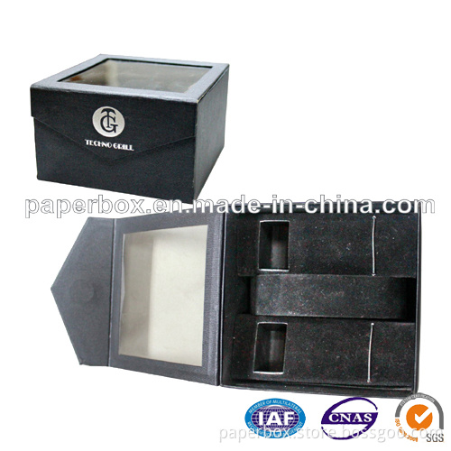 Luxury Paper Watch Box with Clear Window